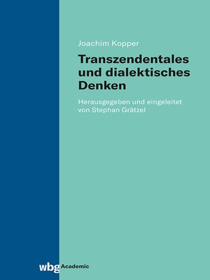 cover image of Transzendentales und dialektisches Denken